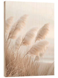 Trätavla Pampas Grass Poetry by the Sea - Melanie Viola