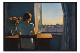 Gerahmter Kunstdruck Blick in die Morgendämmerung