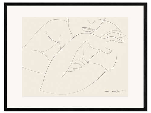 Plakat artystyczny premium w ramie Woman with Crossed Arms, 1935
