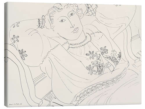 Canvas print Lydia in a Romanian blouse, 1936