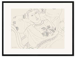 Ingelijste kunstdruk Lydia in a Romanian blouse, 1936