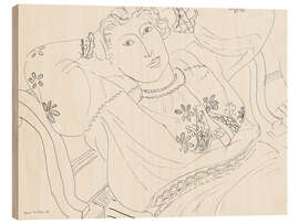 Stampa su legno Lydia in a Romanian blouse, 1936