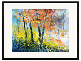 Gerahmter Kunstdruck Herbstliches Licht