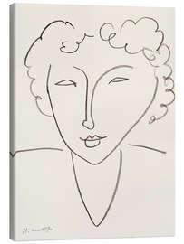Leinwandbild Frauenkopf, Tete de Femme, 1952 - Henri Matisse