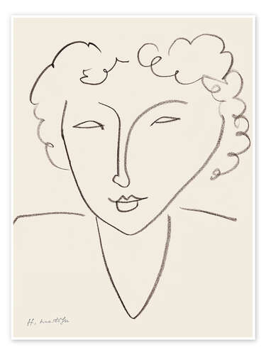 Poster Woman's head, Tete de Femme, 1952