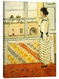 Obraz na płótnie Young Woman at the Window, Striped Dress, 1922 - Henri Matisse