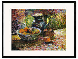 Impresión de arte enmarcada Still Life with Fruit Bowl, 1898