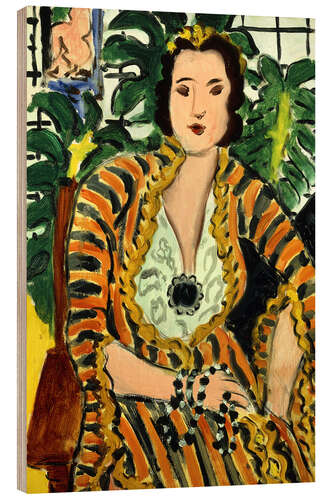 Tableau en bois Hélène Galitzine avec pierre précieuse, 1937