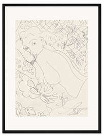 Gerahmter Kunstdruck Liegende Frau, 1935