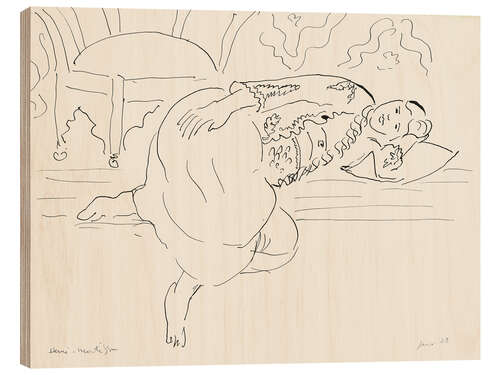 Tableau en bois Odalisque, 1928
