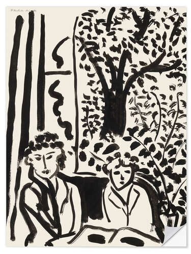 Selvklebende plakat The Inhabited Silence of Houses, 1947