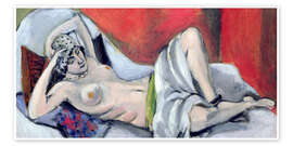 Obraz Reclining Nude with Drapery, 1924 - Henri Matisse