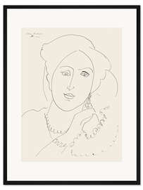 Gerahmter Kunstdruck Kopf, 1944