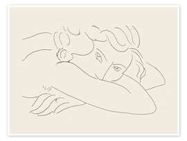 Obraz Head and Arms of Reclining Nude - Henri Matisse