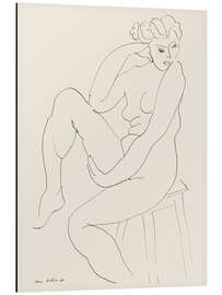 Cuadro de aluminio Nude sitting on a stool, 1936 - Henri Matisse