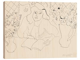 Wood print Model with Book, 1944 - Henri Matisse