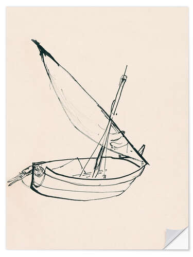 Vinilo para la pared Grounded Fishing Boat, 1904