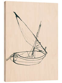 Holzbild Grounded Fishing Boat, 1904