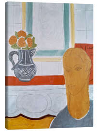 Leinwandbild Ockerfarbener Kopf, 1937 - Henri Matisse