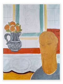 Obraz Ochre-colored Head, 1937 - Henri Matisse
