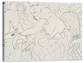 Leinwandbild Junge Frau in einem Lehnstuhl, 1938 - Henri Matisse