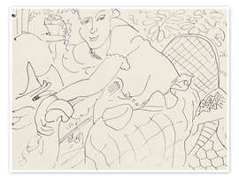 Wall print Young Woman in an Armchair, 1938 - Henri Matisse