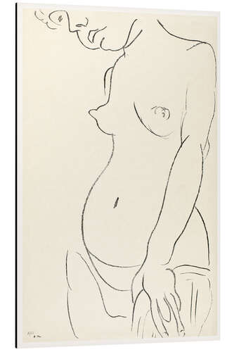 Cuadro de aluminio Three-Quarter Nude, Head Partly Showing, 1913