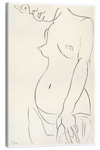 Leinwandbild Dreiviertelakt, Kopf teilweise sichtbar, 1913