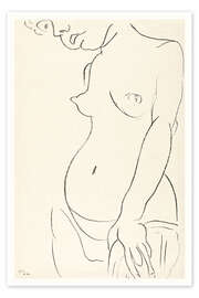 Wall print Three-Quarter Nude, Head Partly Showing, 1913 - Henri Matisse