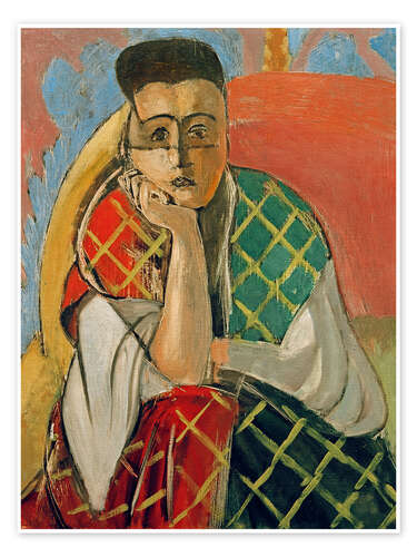 Poster Mademoiselle H.D. Femme à la voilette, 1927
