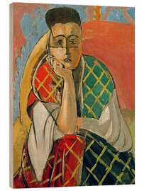 Holzbild Mademoiselle H.D. Frau mit Schleier, 1927