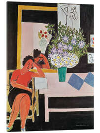 Obraz na szkle akrylowym Reader in front of a black background, 1939