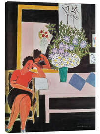Lienzo Reader in front of a black background, 1939
