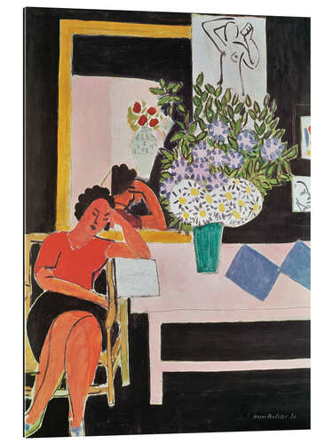 Gallery Print Leserin vor schwarzem Hintergrund, 1939