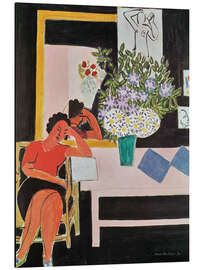 Magnettafel Leserin vor schwarzem Hintergrund, 1939