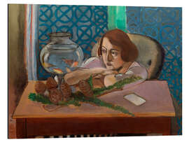 Obraz na aluminium Woman in front of an aquarium, 1923 - Henri Matisse