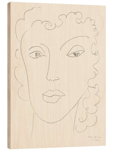 Wood print Haitian, 1945