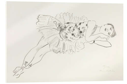 Acrylglasbild Liegende Tänzerin, aus der Serie Ten Dancers, 1927 II