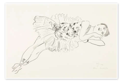 Poster Reclining Dancer, from the series Ten Dancers, 1927 II