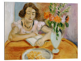 Stampa su plexi-alluminio Woman reading, 1922