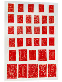 Akrylbilde Initials in Red, Pasiphaé (play, 1928-1936)