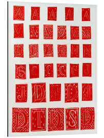 Quadro em alumínio Initials in Red, Pasiphaé (play, 1928-1936)