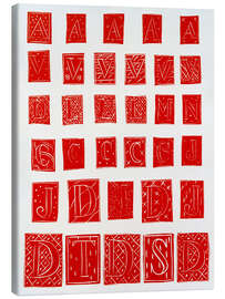 Leinwandbild Initialen in Rot, Pasiphaé (Schauspiel, 1928-1936)