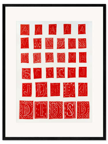 Framed art print Initials in Red, Pasiphaé (play, 1928-1936)