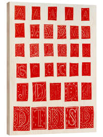 Holzbild Initialen in Rot, Pasiphaé (Schauspiel, 1928-1936)