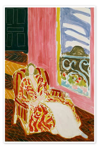 Poster Femme à la fenêtre ou La porte noir, 1942
