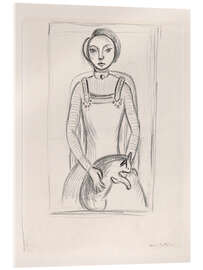 Acrylglasbild Mädchen mit Katze, 1910 - Henri Matisse