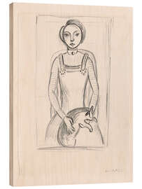 Holzbild Mädchen mit Katze, 1910 - Henri Matisse