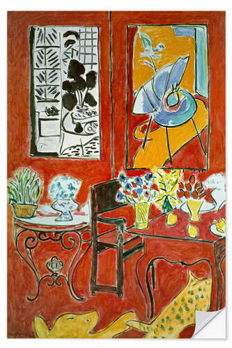 Wandsticker Das große rote Interieur, 1948