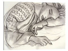 Quadro em plexi-alumínio Sleeping Girl in Romanian Blouse, 1939